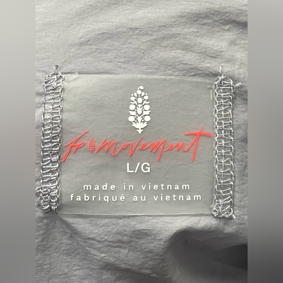 Free People Pippa Printed Packable‎ Puffer Jacket Steel Peach Combo Large - Picture 3 of 12